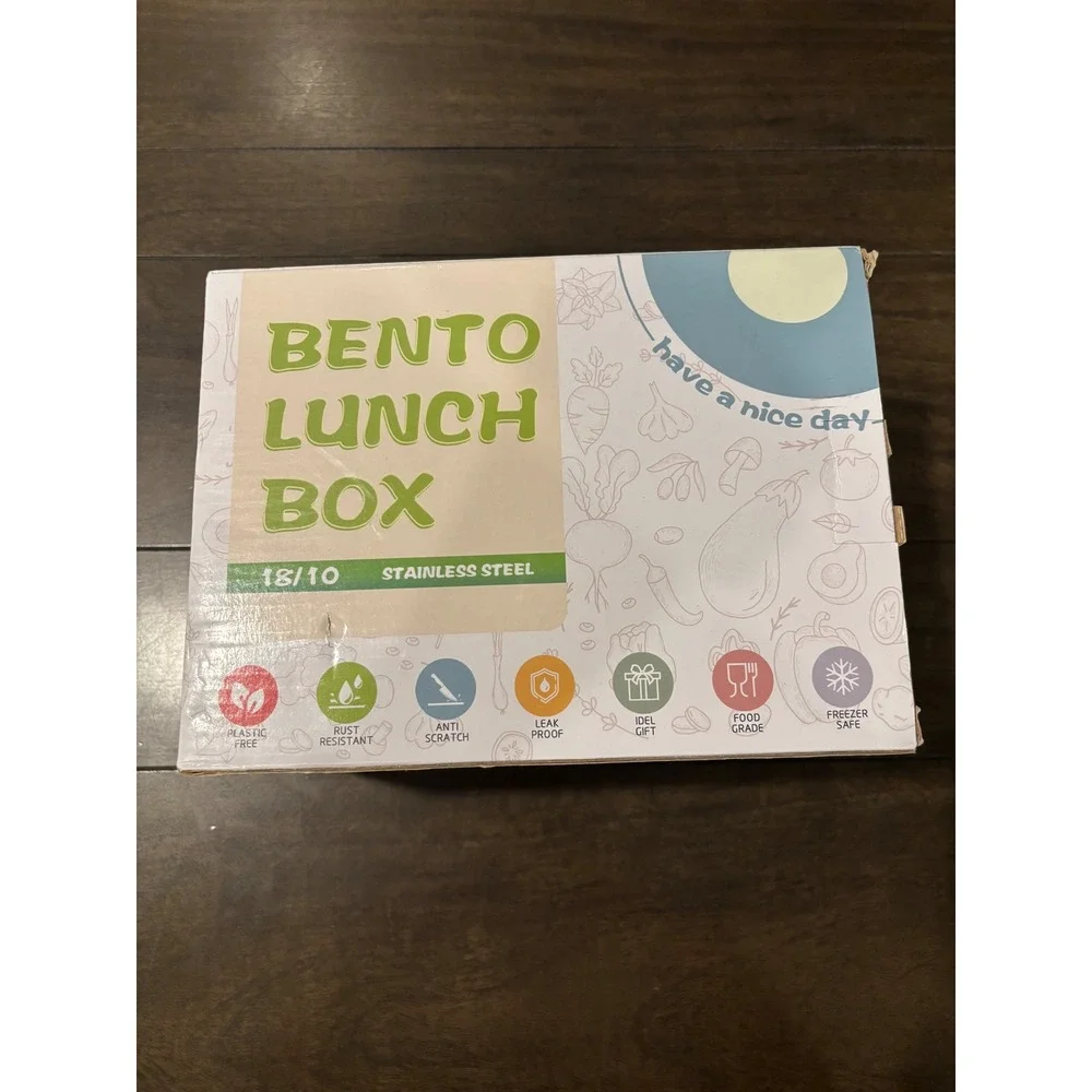 E-far Stainless Steel Bento Lunch Box Set of 4 550ml Leak Proof Food Containers
